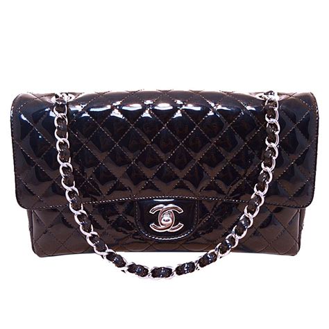 chanel patent tote bag|chanel patent leather shoulder bags.